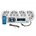 Boss Audio MCK632WB.64 Marine Stereo  2 Pairs of 6.5&quot; Speaker Kit - White