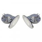 Schmitt Marine Mini Stainless Steel Dual Drop-In Horn w/Stainless Steel Grills High  Low Pitch