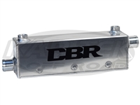 CBR 12 Plate Stainless Oil Cooler Heat Exchanger 1-1/2" Radiator In/Out AN -10 ORB Oil Cooler In/Out
