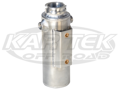 CBR Performance Products Satin Finish Aluminum 1.5 Quart Radiator Surge Tank 3-1/2" Dia 11-1/4" Tall