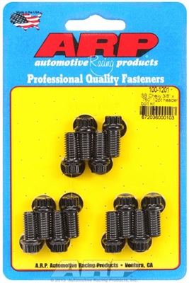 ARP Header Bolts, 12-Point, 3/8 in. Wrench, Custom 450, Black Oxide, Chevy, Small Block, Set of 12