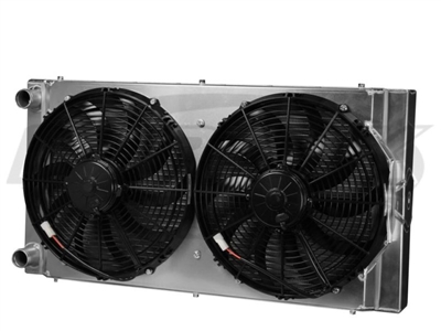 CBR 31x16 Dual Pass Aluminum Radiator With Dual Fans And Without Fill Neck