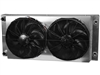 CBR 38x17 Dual Pass Aluminum Radiator And Heat Exchanger With Dual Fans Without Fill Neck