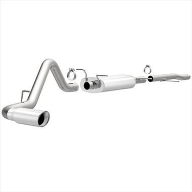 2014 V8 5.3L; Crew Cab/Short Bed (69.3in Bed) 1500 Stainless Steel Cat-Back Performance Exhaust System Single Exit