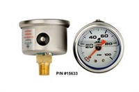 0-100 PSI FUEL PRESSURE GUAGE AEROMOTIVE