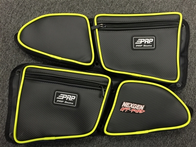 PRP Seats Door Bags 2014-16 Polaris RZR 1000 XP4 and 2015 +RZR 900-Lime Squeeze Pair