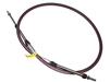 132" Long 3" Throw No. 3 Push-Pull Throttle Cable With Double Clip Style Mounts