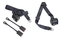 EMPI 3851 3 Point Retractable Seat Belt/Harness Black X2