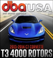 DBA 2013-2014 Chevrolet Corvette C7 -Base Model Front T3 4000 Series Uni-Directional Rotor