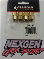 Allstar Fittings Brass FEMALE 1/8" NPT to Female 3/16" 3/8-24 IF Thread SetOf4 ALL50127