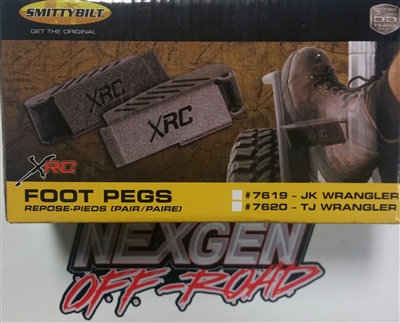Smittybilt XRC Foot Peg Set 97-06 Jeep Wrangler TJ LJ 7620 Black