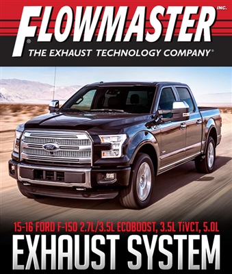 Flowmaster 817725 2015-2016 Ford F-150 2.7L/3.5L/5.0L 2.5" Cat-Back Dual Exhaust