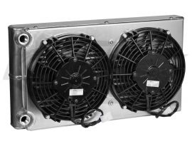 CBR Extra Large Off-Road Dual Pass Oil Cooler With 9" Fans And AN -10 ORB Oil Cooler Inlet/Outlet