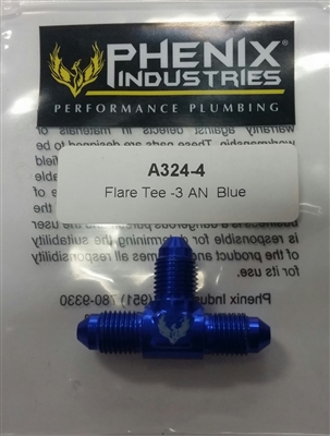 -3 AN MALE TO MALE FLARE TEE PHENIX INDUSTRIES       A324-3   A324-4 A-324-5