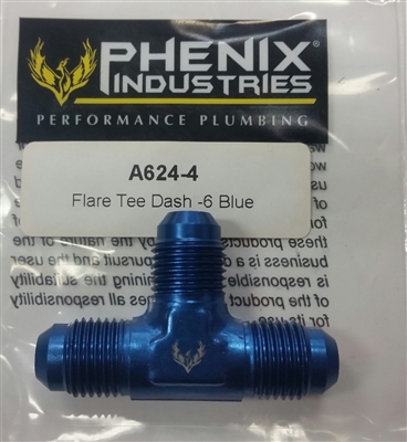 -6 AN MALE TO MALE FLARE TEE PHENIX INDUSTRIES       A624-3   A624-4 A-624-5