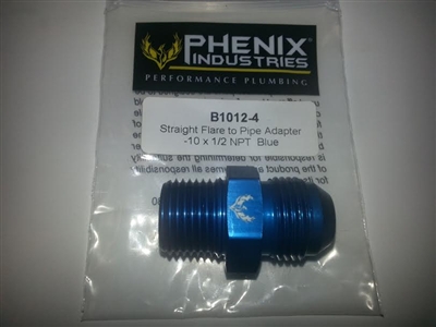 STRAIGHT FLARE TO PIPE -10 TO 1/2 NPT BLUE