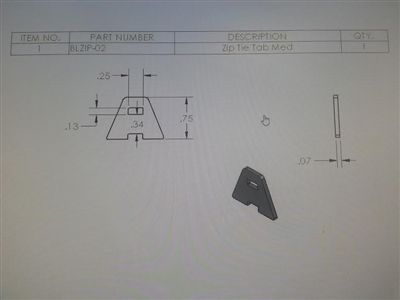 ZIP TIE TAB MEDIUM