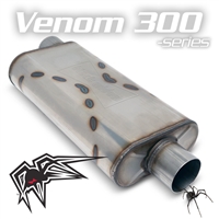 Black Widow Venom 300 Exhaust Muffler 3" center/passenger offset