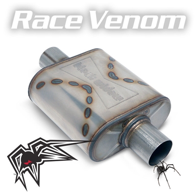 Black Widow Race Venom 250 Exhaust Muffler Center/Center 2.5"
