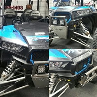 CAGEWRX RZR XP FRONT BUMPER ASSEMBLED RAW W RIGID DUALLY XL LIGHTS