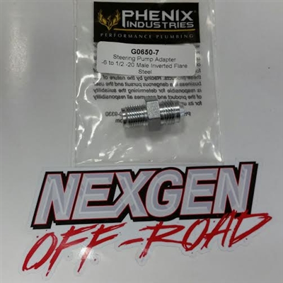 -6 x 1/2-20 Inverted Flare AN fitting Steering / Fuel Pump USA G0650-7 PHENIX IN