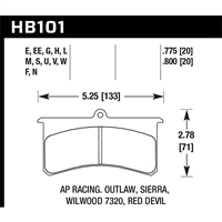 Hawk DTC-50 PADS FITS 4 PISTON