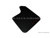 Rally Armor Universal fitment (no hardware) Basic Black Mud Flap w/ Red Logo