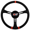 MPI 15" / 380mm Diameter 3-1/4" Dish Black Suede Late Model Or Stock Car Steering Wheel