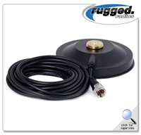 5" Magnetic Mount Base with Cable and Male UHF Connector