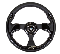 NRG Innovations RST-001BK REINFORCED STEERING WHEEL- 320MM SP