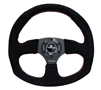 NRG Innovations RST-009S-R SUEDE RED STICHING STEERING WHEEL