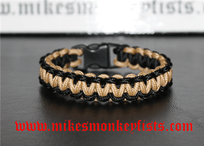 2 color paracord bracelet, 275 type cord