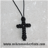 Paracord Cross Necklace Solid Colors