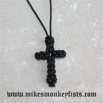 Paracord Cross Necklace Solid Colors