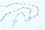 Picture Jasper 4.mm Gemstone Silver Toned Rosary