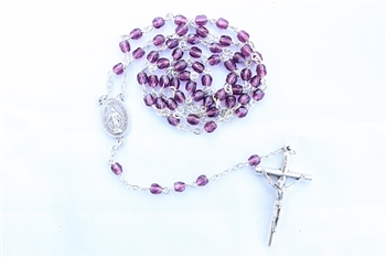 Purple Crystal Rosary