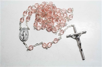 Peach Crystal Rosary