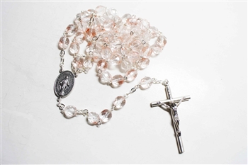 White/Pink Crystal Rosary