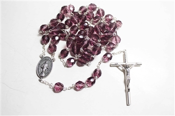 Purple Crystal Rosary