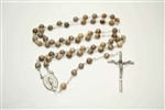 Picture Jasper Gemstone Silver Toned Rosary
