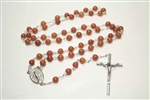 Red Aventurine Gemstone Silver Toned Rosary