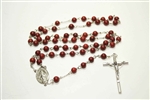 Red Jasper Gemstone Silver Toned Rosary