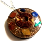 Reiki Chakra Orgonite coil Pendant - orgonite balancing energy