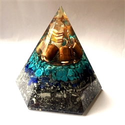 turquoise & amerthyst - Orgone pyramid - (5G)