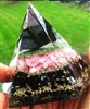 Rose quartz & Tourmaline- Orgone pyramid - heart protector (5G)