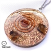 Carnelian Orgone Pendant - For courage, wealth, strength (sun)