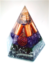 Third Eye Chakra - Orgone pyramid - lapis lazuli and pyrite (5G)
