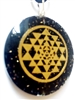 Tourmaline Shri Yantra Orgonite - Orgone pendant