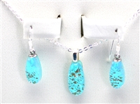 Hawaii fused glass jewelry.  Handmade on Maui. Pendant and Earrings.