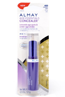 Almay Age Essentials Concealer, SPF20,  400 Medium Deep  .13 Oz.